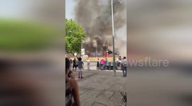 Spain: Massive Fire Sends Thick Smoke Into Sky in Spain
