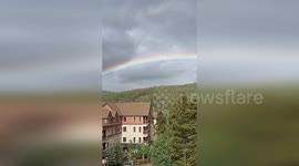 US: Vibrant Rainbow Emerges Over Breckenridge After Severe Storms