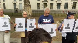 Vigil For Journalists Killed In Palestine in London