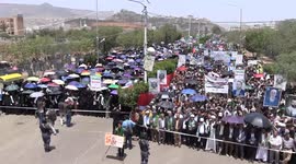 Thousands gather in Sana'a for Palestinian solidarity