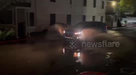 Aftermath of heavy rain causes flooding in Phoenix, Arizona, USA