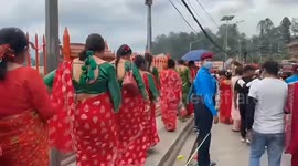 Kathmandu Erupts in Red: Thousands of Women Celebrate Teej with Prayers and Dance