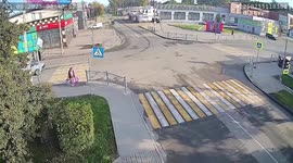 Russian national guard SUV crashes into company van
