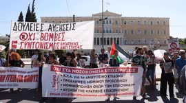 Protesters rally in Athens during 24-hour strike against government bill