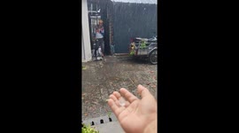 Residents in the Philippines stunned by hail storms lashing their homes