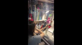 Hydrating flower goes wrong as girl knocks off entire head