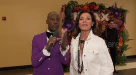 Luann de Lesseps_TV Personality, talks to Charlii Sebunya on the Red Carpet at the Prince Sign O'The Times premiere in New York City, about her favorite Prince song and what is new in her crazy life.