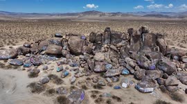 Graffiti Rocks in California’s Mojave Desert draw visitors’ attention