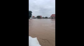 Floods submerge roads in central Thailand amid Typhoon Kajiki aftermath