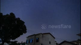 Rural Star Trail Time-Lapse Photography