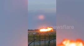 MOMENT - Pilot killed after F-16 jet crashes in Poland