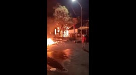 The Makassar parliament building was burned down by a brutal mob.