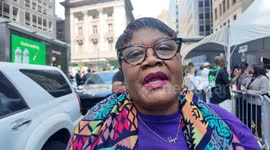 National Coalition on Black Civic Participation during a rally to the march to wall street against Donald Trump’s unrelenting attacks on diversity, equity in New York