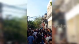 Protesters stormed the house of Indonesian House of Representatives member Ahmad Sharoni.