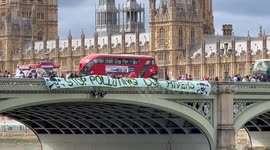 Extinction Rebellion activists hold protest for River Thames in London