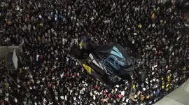 Drone captures thousands protesting in Tel Aviv over Gaza war and hostages