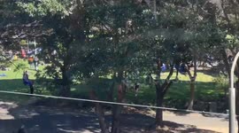 March for Australia protesters begin to gather in Sydney, Australia
