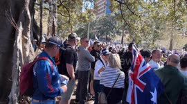 Thousands of March for Australia protesters assemble in Sydney, Australia