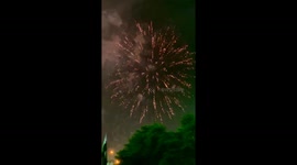 Night Lit Up With Explosive Colors