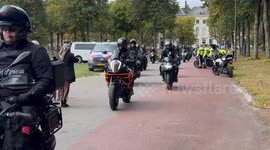 Caribbean Netherlands: Motorcyclists rally in Hague in support of Palestine