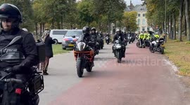 Motorcyclists rally in Hague in support of Palestine