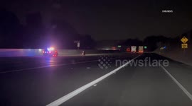 US, Los Angeles: San Dimas One Hour Motorcycle Pursuit