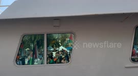 Spain: Barcelona Thousands Send Off Gaza-Bound Volunteers