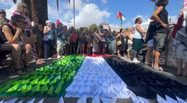 Spain: Barcelona Thousands Send Off Gaza-Bound Volunteers