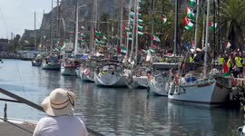 Spain: Barcelona Thousands Send Off Gaza-Bound Volunteers