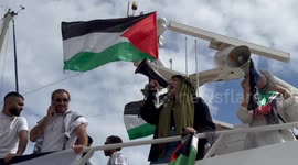Spain: Barcelona Thousands Send Off Gaza-Bound Volunteers