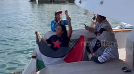 Spain: Barcelona Thousands Send Off Gaza-Bound Volunteers