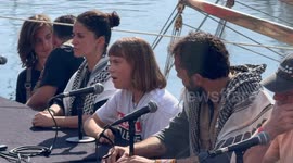 Spain: Barcelona Thousands Send Off Gaza-Bound Volunteers