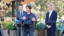 Press conference after Tropfest Media Launch In Sydney, Australia