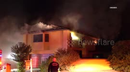 US, Phoenix: Phoenix Vacant Two-Story House Fire