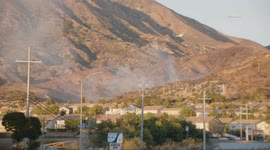 US, Los Angeles: Sylmar The Land Wildfire Torches 7 Acres With Sound On Tape