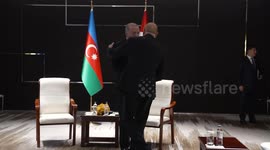 Turkish President Erdogan meets with Azerbaijani counterpart Aliyev in China