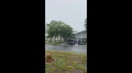 Strong winds and heavy rain in Micco, Florida, USA