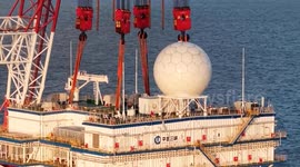 China: China installs first offshore booster station with weather radar