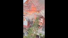 Government building set ablaze amid unrest in Indonesia
