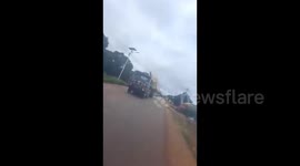 Guinea: New armored vehicle convoy spotted moving from Conakry, Guinea towards Bamako