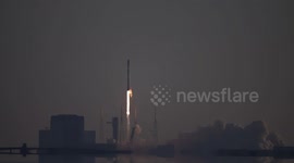 A SpaceX Falcon 9 rocket carrying 28 Starlink satellites