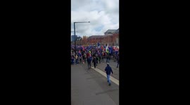 Anti-immigration rally marches through Adelaide, Australia