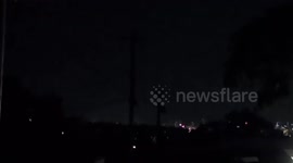 Lightning signals upcoming thunderstorm over Vancouver, Canada