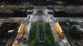 Drone shot of the Syrian capital, Damascus