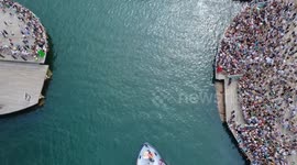 Spain: Aid flotilla for Gaza departs Barcelona after weather delay