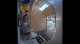 Twin Boys Lock Mom Outside