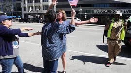 USA: Rally to ending the sub minimum wage for tipped workers held in front of Trump Tower in Chicago