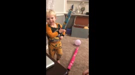 Kids get scared when they see the singing Christmas tree for the first time