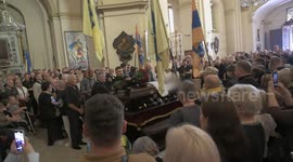 Funeral held in Lviv for slain Ukrainian MP Andriy Parubiy