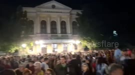 Students join silent march against corruption and calls for change in Kragujevac, Serbia